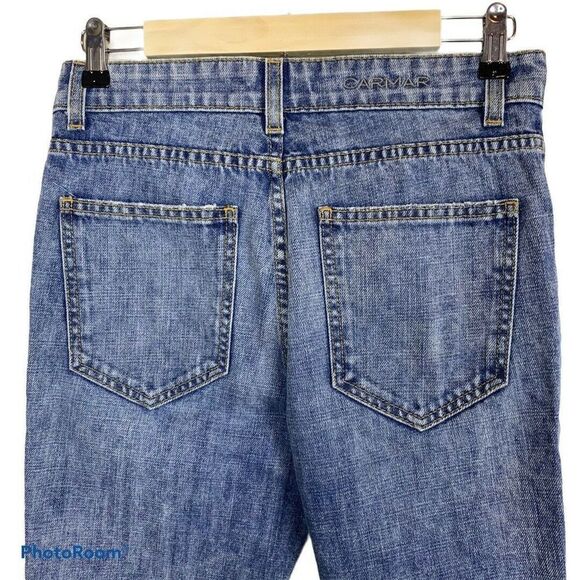 Carmar Jeans Blue Distressed Patch Jeans D112216‎ - Picture 5 of 10